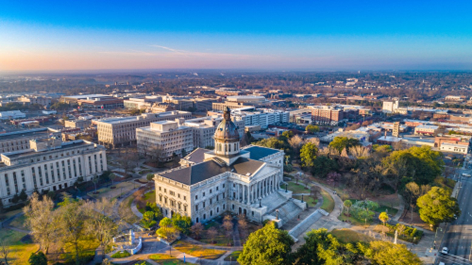 View of Columbia Skyline, South Carolina, USA